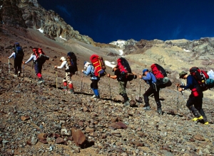 Aconcagua Ameghino Valley Upper Guanacos Traverse with porters