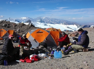 Aconcagua Ameghino Valley Upper Guanacos Traverse with porters