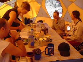 The comforts of base camp
