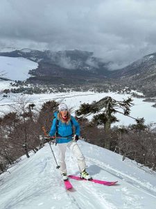 ski touring up the ridge